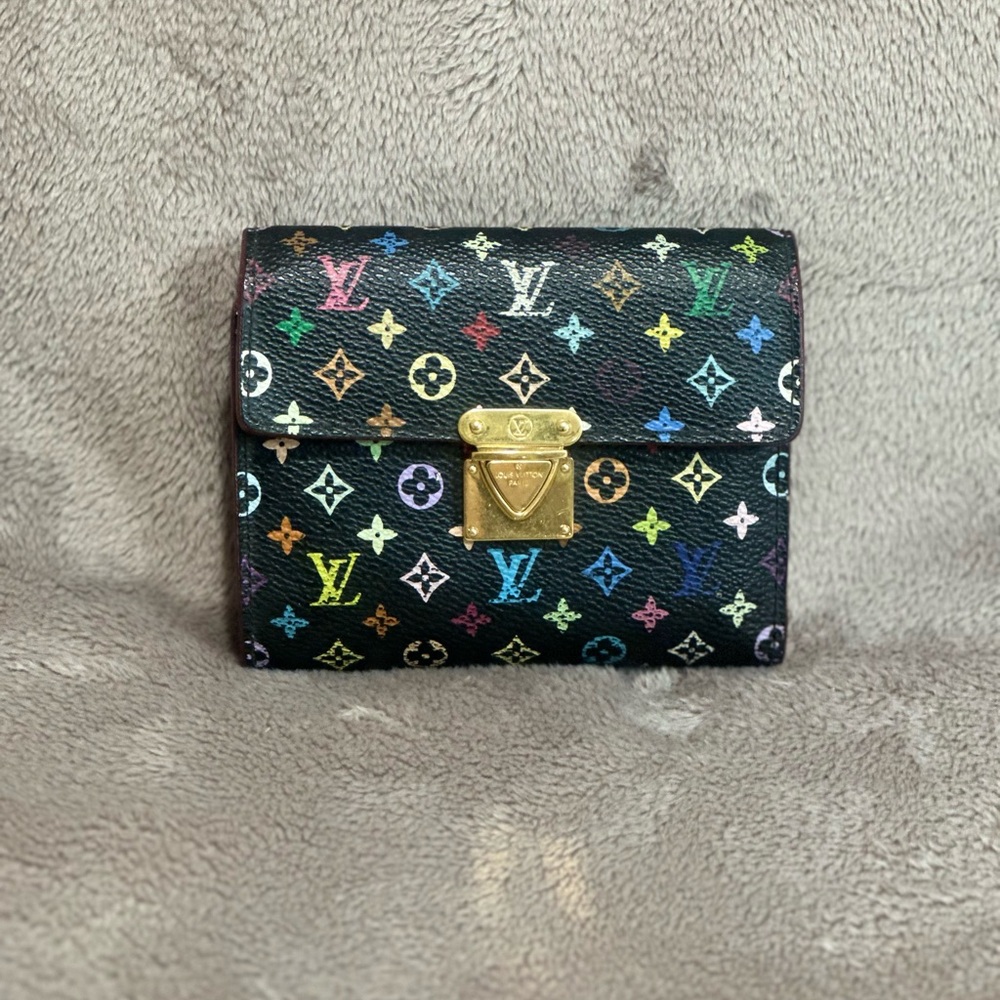 Louis Vuitton Black Multicolor Monogram Wallet